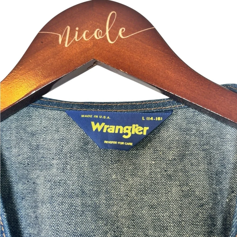 Vintage Wrangler Denim Vest with Pockets USA Size L (14-16)